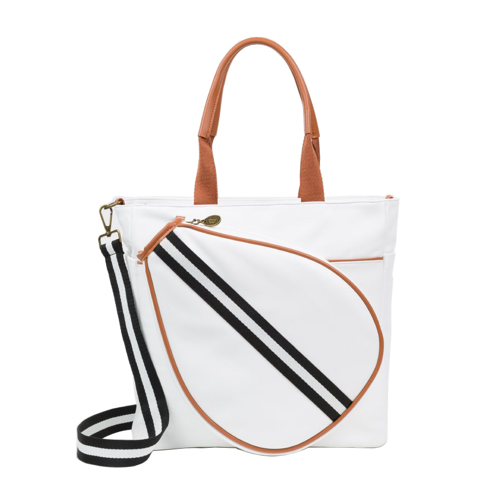 Bolso Pádel Mallorca Blanco Strap Negro