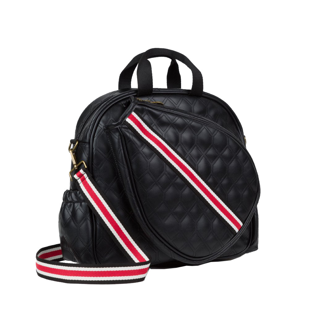 BOLSO DE PÁDEL MENORCA NEGRO STRAP ROJO