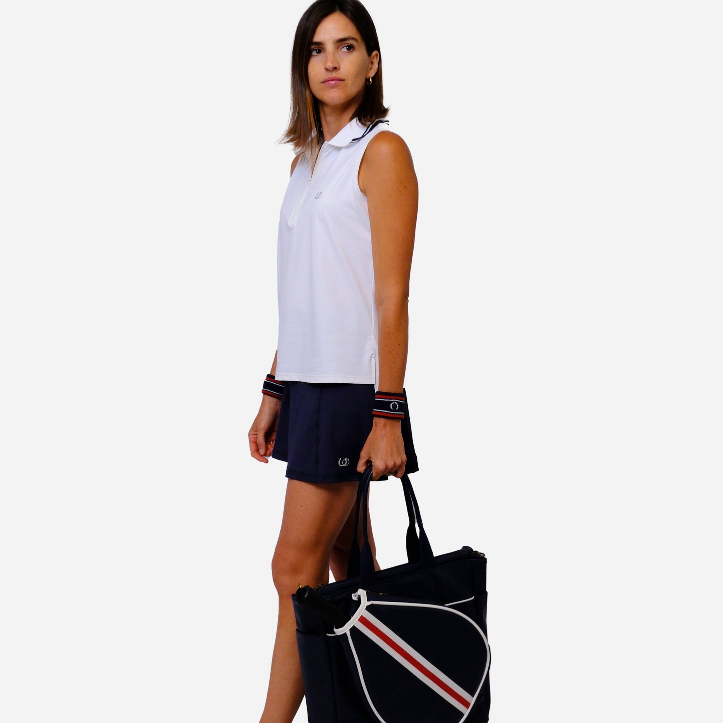 Falda Córcega azul, detalle del short interno