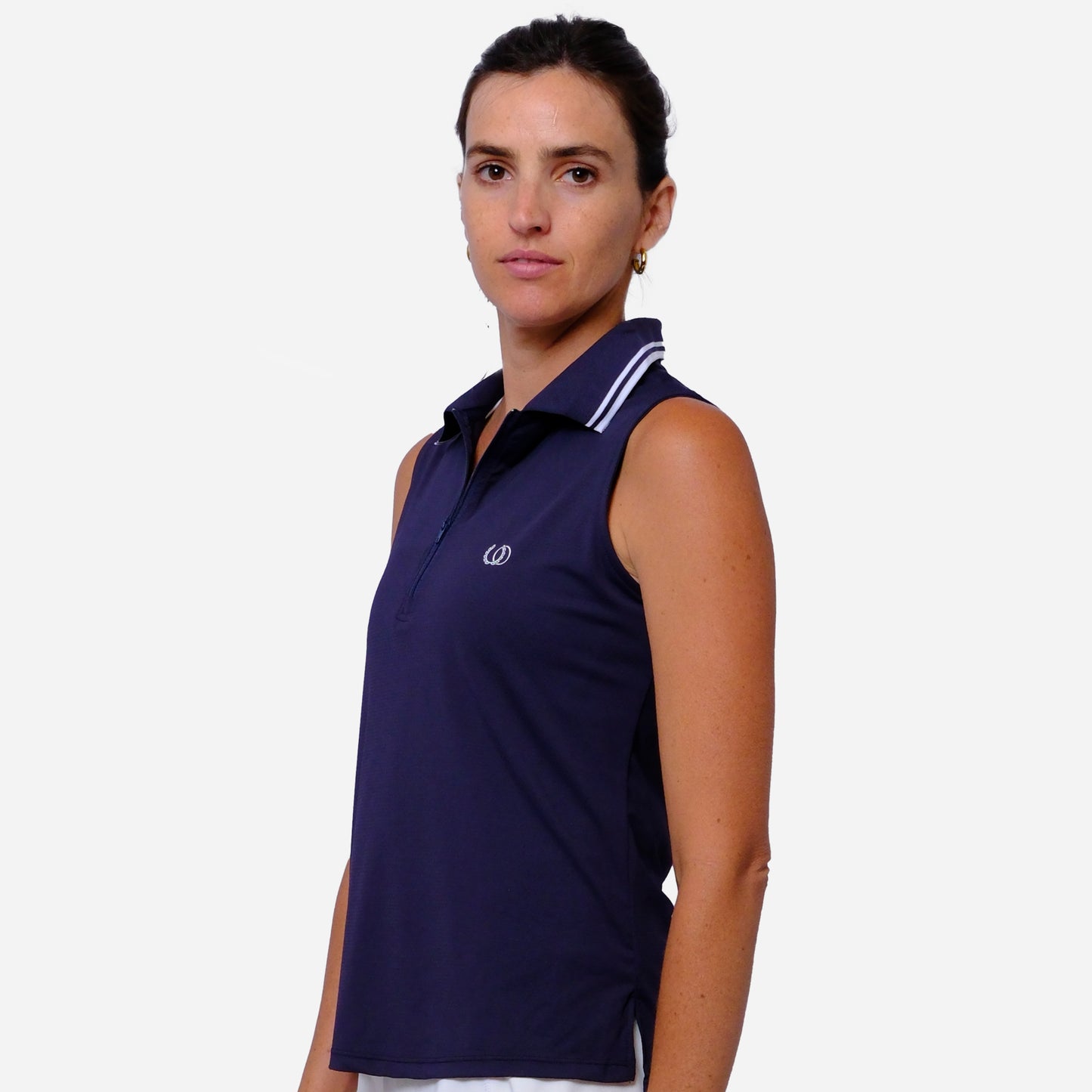POLERA DEPORTIVA RODAS AZUL/BLANCO