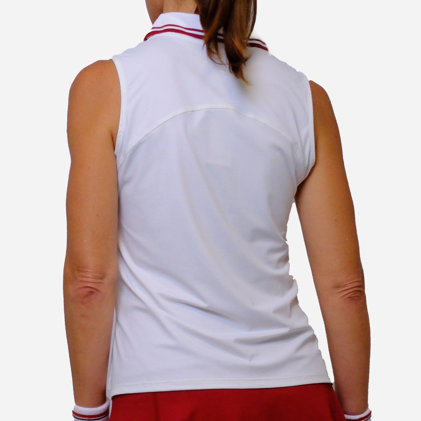 POLERA DEPORTIVA RODAS BLANCO/BURDEO