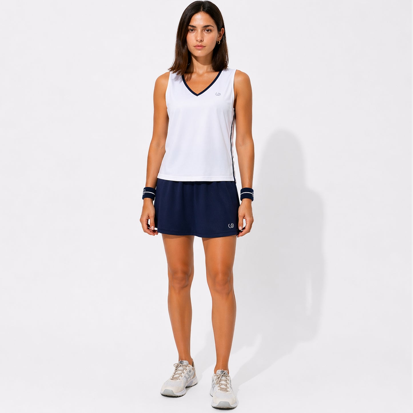 POLERA DEPORTIVA TENERIFE BLANCA/AZUL