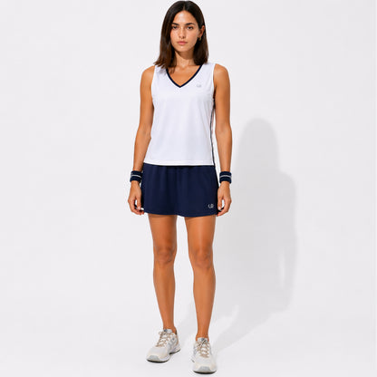 POLERA DEPORTIVA TENERIFE BLANCA/AZUL