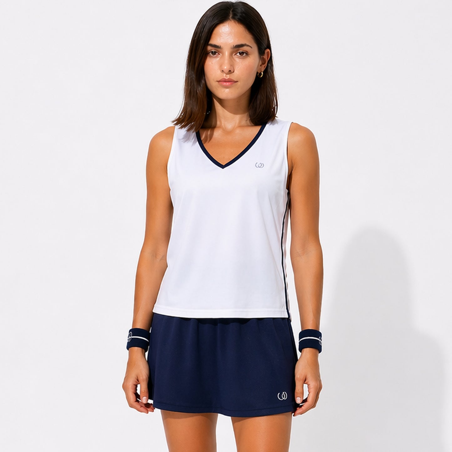 POLERA DEPORTIVA TENERIFE BLANCA/AZUL