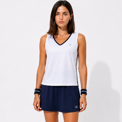 POLERA DEPORTIVA TENERIFE BLANCA/AZUL