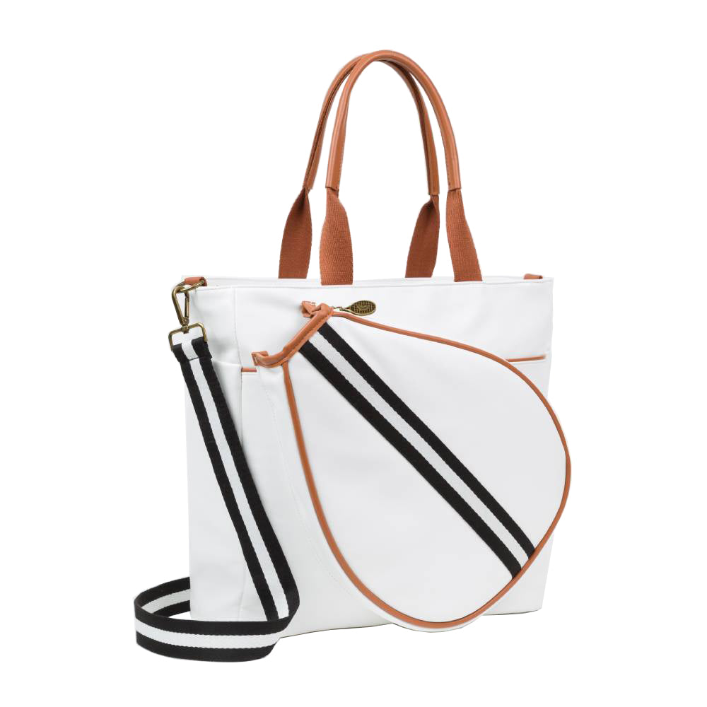 Bolso Pádel Mallorca Blanco Strap Negro