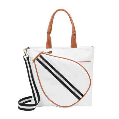 Bolso Pádel Mallorca Blanco Strap Negro