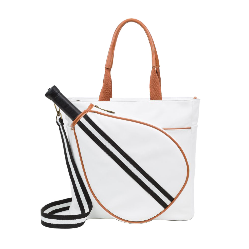 Bolso Pádel Mallorca Blanco Strap Negro