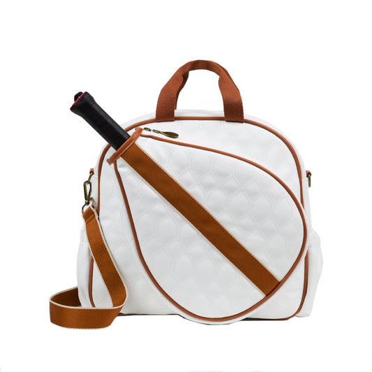 Bolso Pádel Menorca Blanco Strap Café