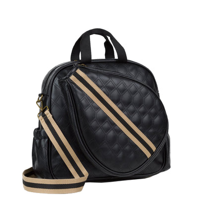 Bolso Pádel Menorca Negro Strap Beige