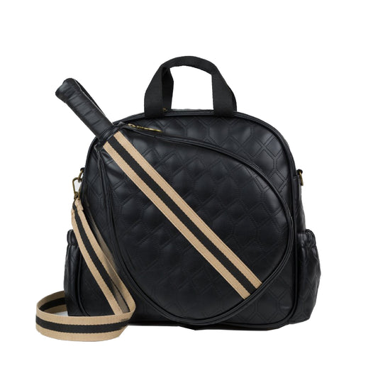 Bolso Pádel Menorca Negro Strap Beige