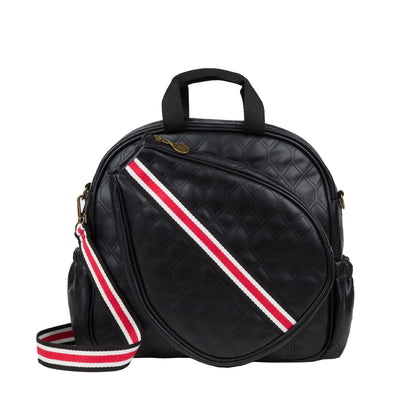 BOLSO DE PÁDEL MENORCA NEGRO STRAP ROJO
