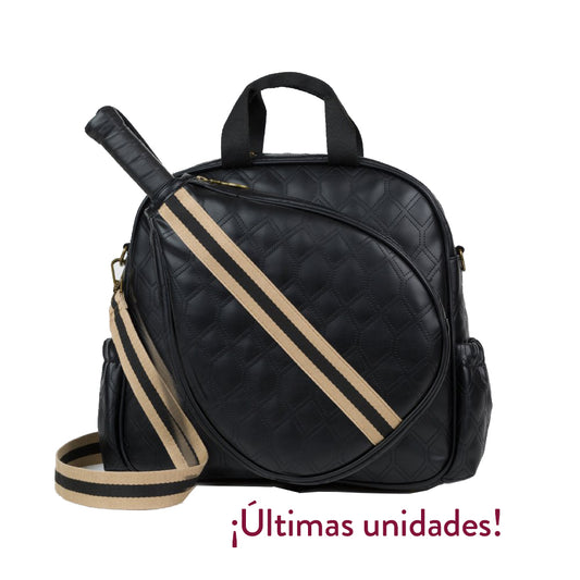 Bolso Pádel Menorca Negro Strap Beige