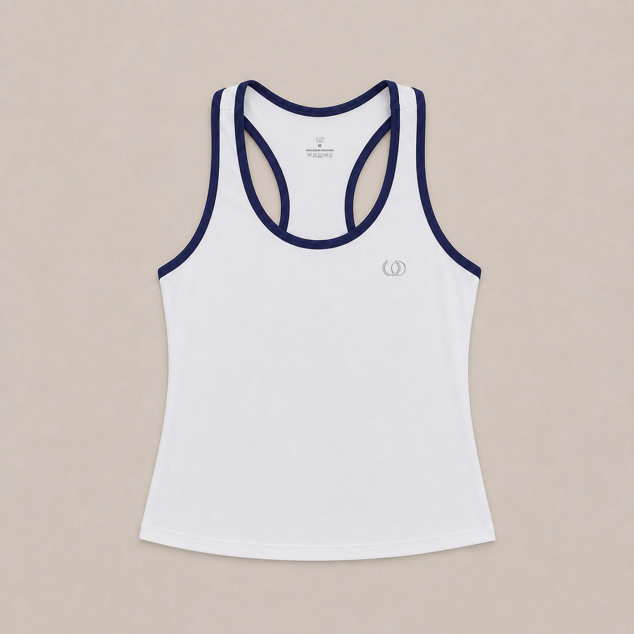 POLERA DEPORTIVA CAPRI BLANCA RIBETE AZUL