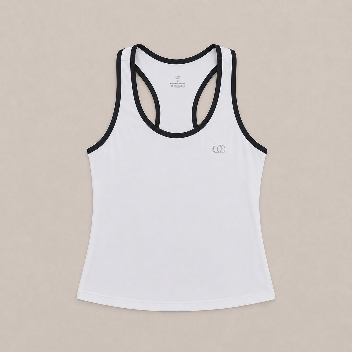 Polera Capri blanca con ribete negro, vista principal