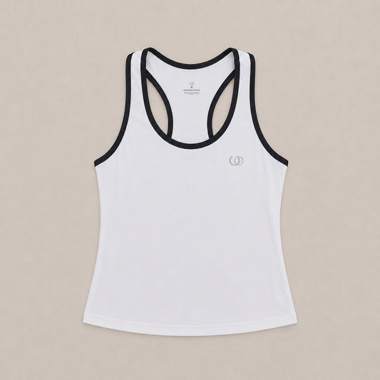 POLERA CAPRI BLANCA RIBETE NEGRO