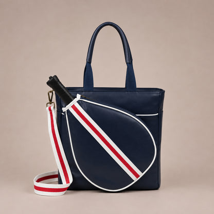 BOLSO DE PÁDEL MALLORCA AZUL STRAP ROJO