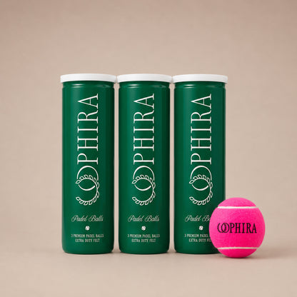 Pelotas de Pádel OPHIRA Pink — Pack 3x2