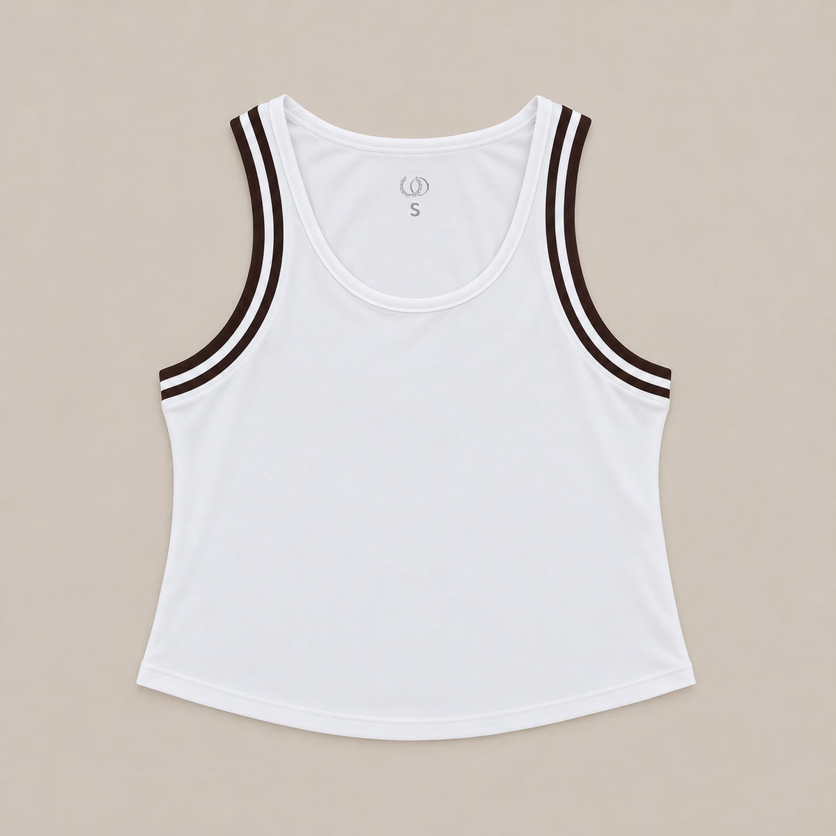 Polera Porto Fino blanca con ribete expresso para mujer - Ophira