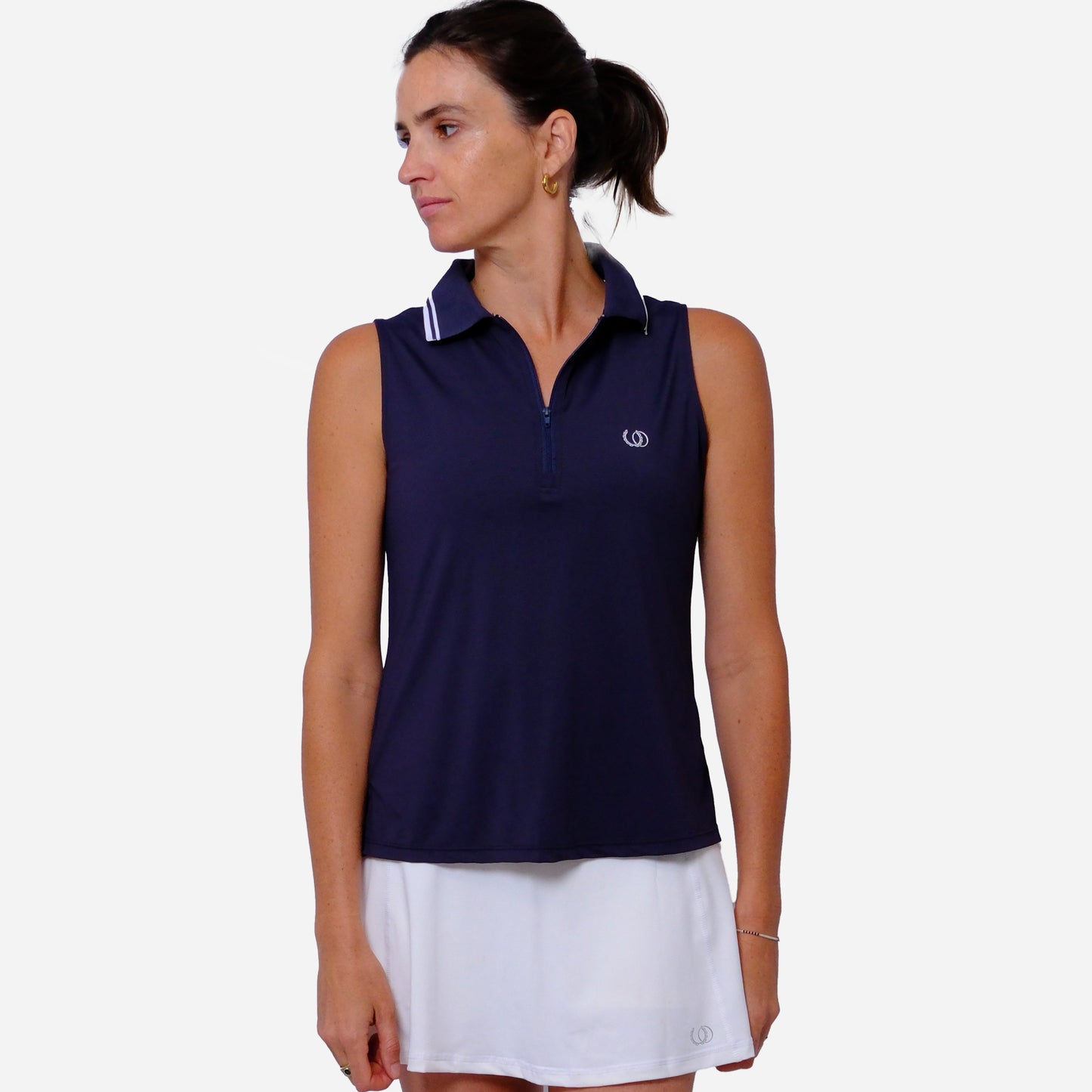 POLERA DEPORTIVA RODAS AZUL/BLANCO