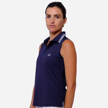 POLERA DEPORTIVA RODAS AZUL/BLANCO