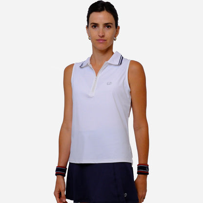 POLERA DEPORTIVA RODAS BLANCO/AZUL
