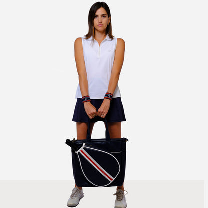 POLERA DEPORTIVA RODAS BLANCO/AZUL