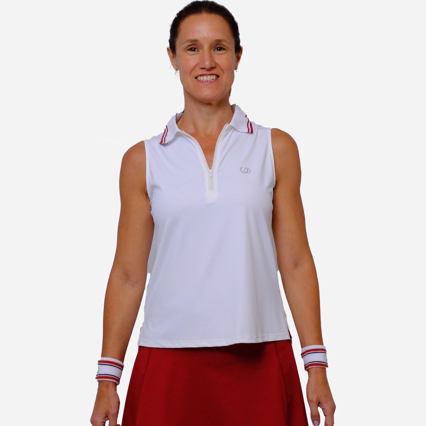 POLERA DEPORTIVA RODAS BLANCO/BURDEO