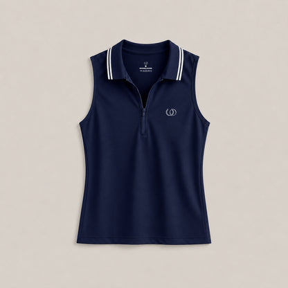 POLERA DEPORTIVA RODAS AZUL/BLANCO