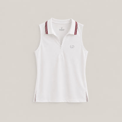 POLERA DEPORTIVA RODAS BLANCO/BURDEO