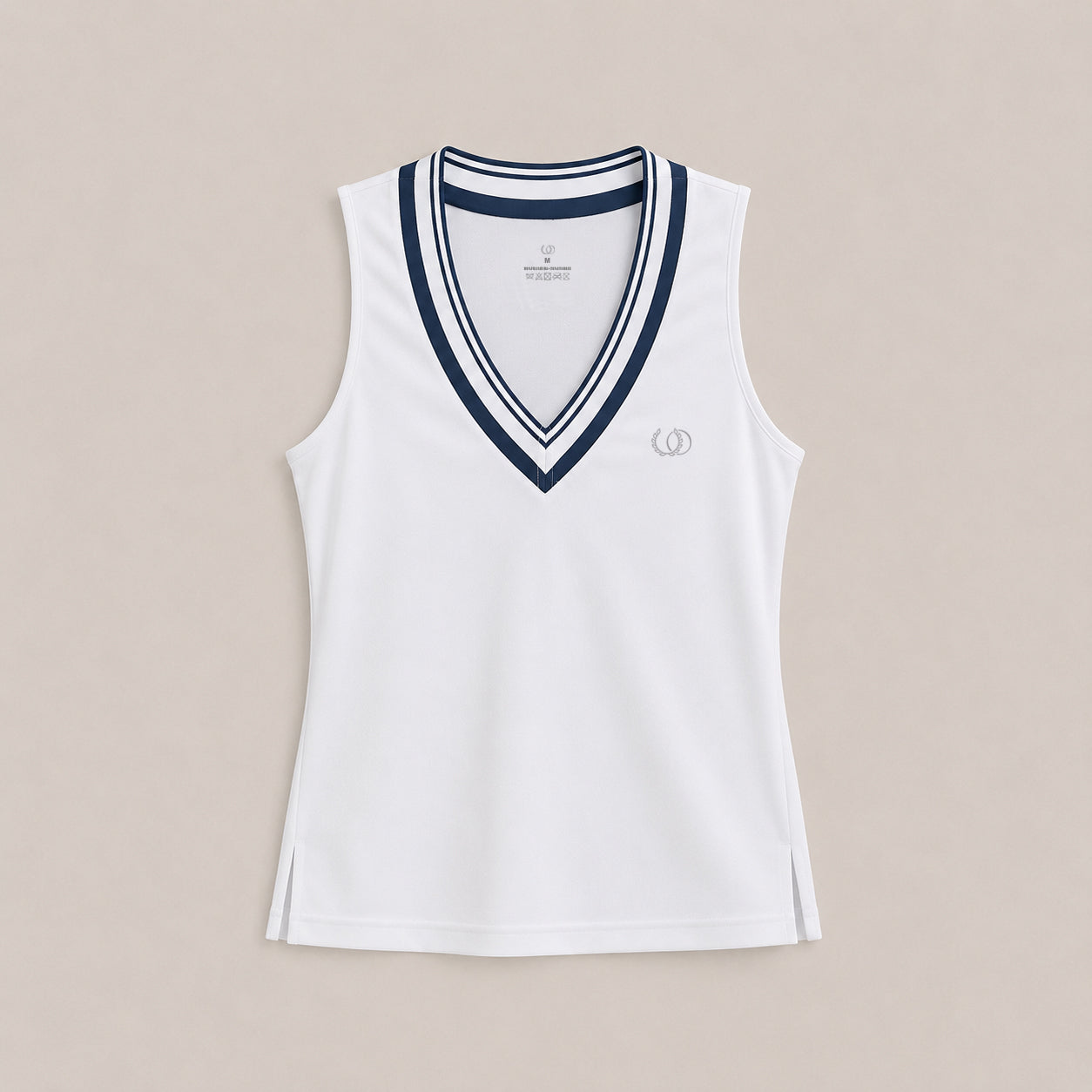 POLERA DEPORTIVA SANTORINI BLANCA/AZUL