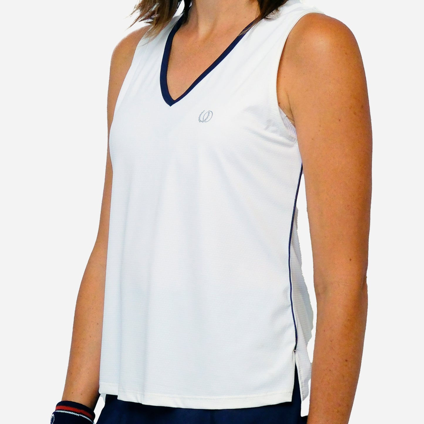 POLERA DEPORTIVA TENERIFE BLANCA/AZUL