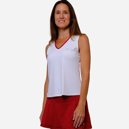 POLERA DEPORTIVA TENERIFE BLANCA/BURDEO