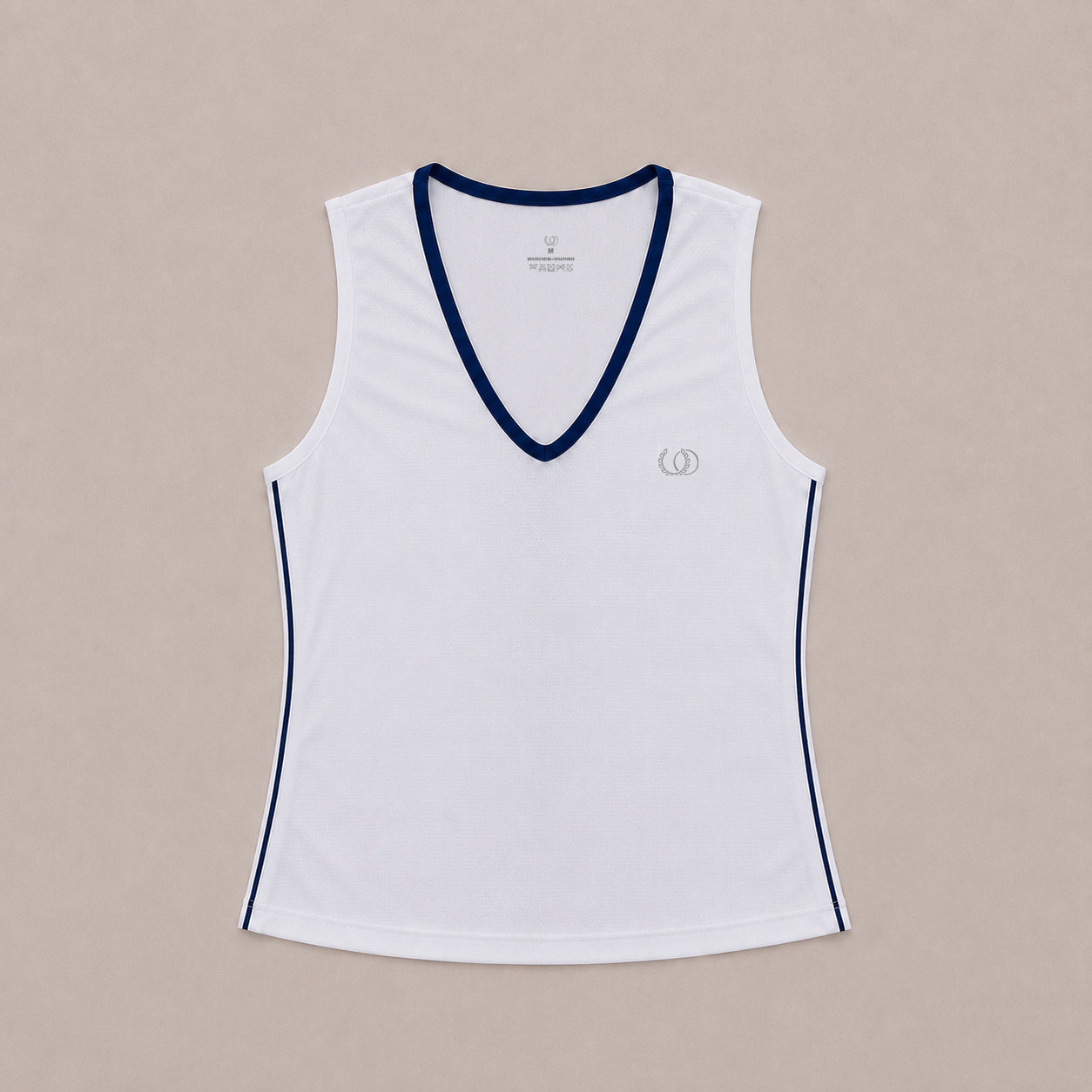 POLERA DEPORTIVA TENERIFE BLANCA/AZUL