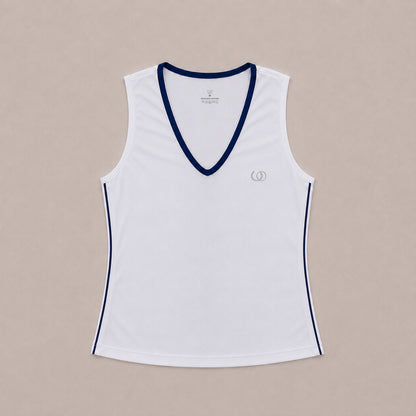 POLERA DEPORTIVA TENERIFE BLANCA/AZUL