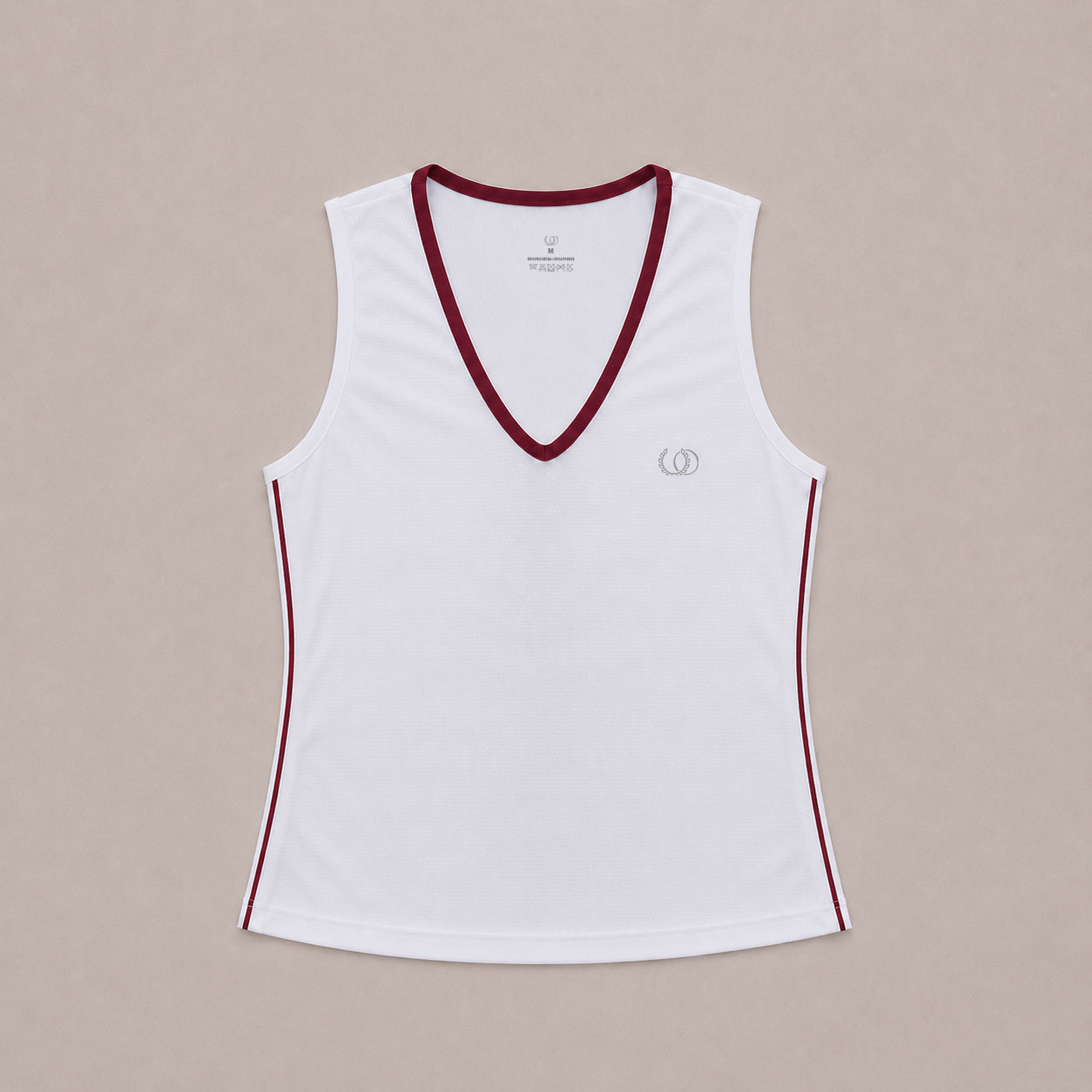 POLERA DEPORTIVA TENERIFE BLANCA/BURDEO