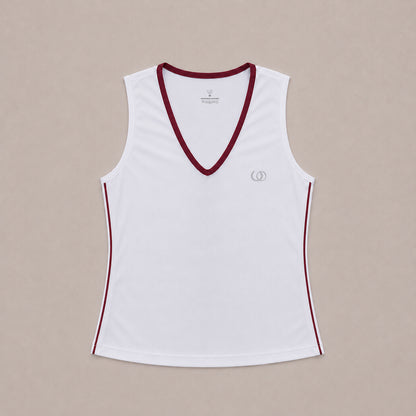 POLERA DEPORTIVA TENERIFE BLANCA/BURDEO